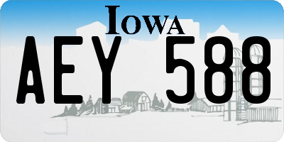 IA license plate AEY588