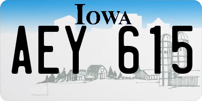 IA license plate AEY615