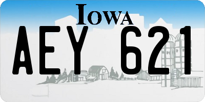 IA license plate AEY621