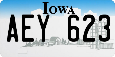 IA license plate AEY623
