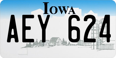 IA license plate AEY624