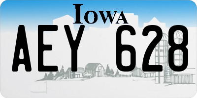 IA license plate AEY628