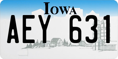 IA license plate AEY631