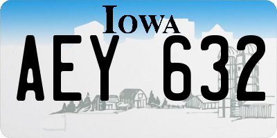 IA license plate AEY632