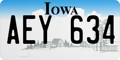 IA license plate AEY634