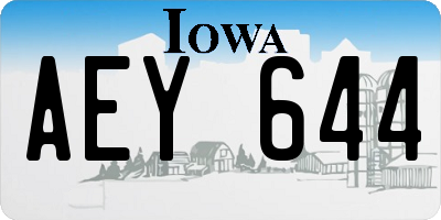 IA license plate AEY644
