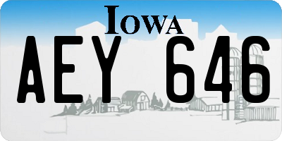 IA license plate AEY646