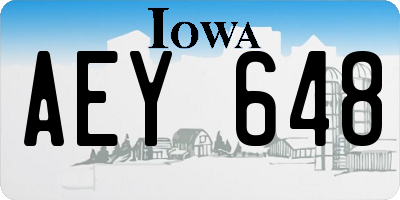 IA license plate AEY648