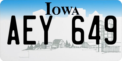 IA license plate AEY649