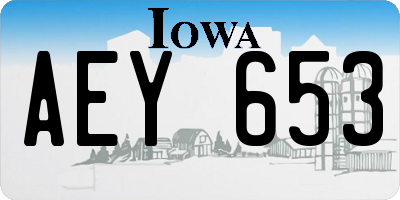 IA license plate AEY653