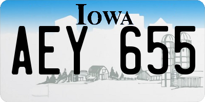 IA license plate AEY655