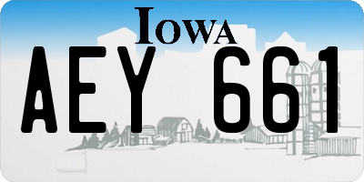 IA license plate AEY661
