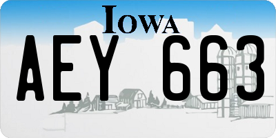 IA license plate AEY663