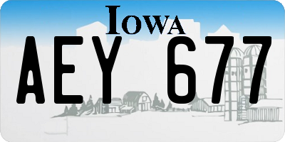 IA license plate AEY677