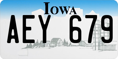 IA license plate AEY679