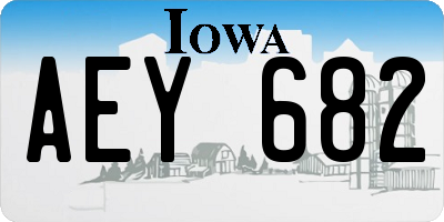 IA license plate AEY682