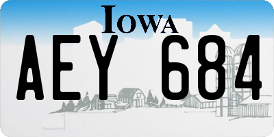 IA license plate AEY684