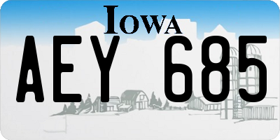 IA license plate AEY685