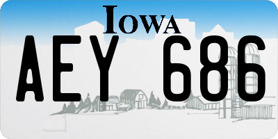 IA license plate AEY686