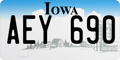 IA license plate AEY690