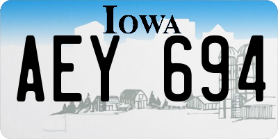 IA license plate AEY694
