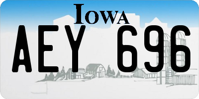 IA license plate AEY696