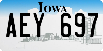 IA license plate AEY697