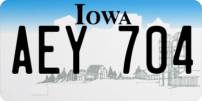 IA license plate AEY704