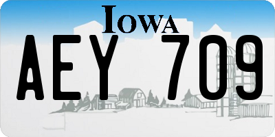 IA license plate AEY709