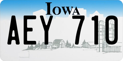 IA license plate AEY710