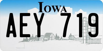 IA license plate AEY719