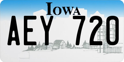 IA license plate AEY720