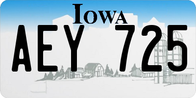 IA license plate AEY725