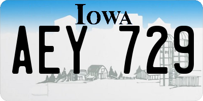 IA license plate AEY729