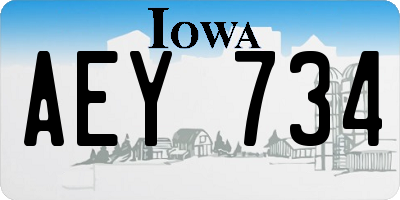 IA license plate AEY734