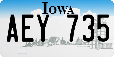 IA license plate AEY735