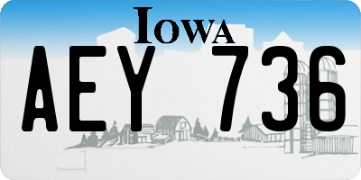 IA license plate AEY736