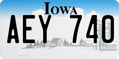 IA license plate AEY740