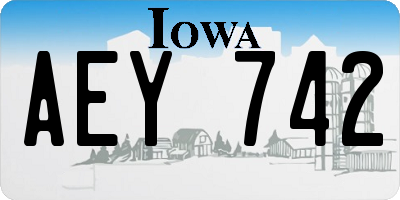 IA license plate AEY742