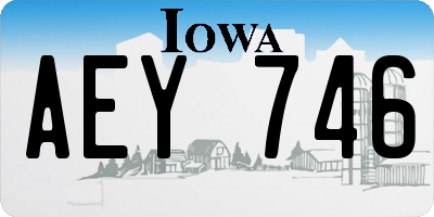 IA license plate AEY746