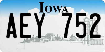IA license plate AEY752