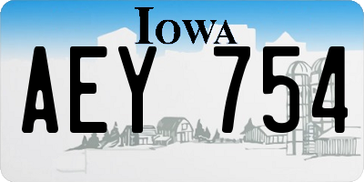 IA license plate AEY754