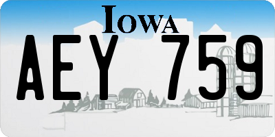 IA license plate AEY759