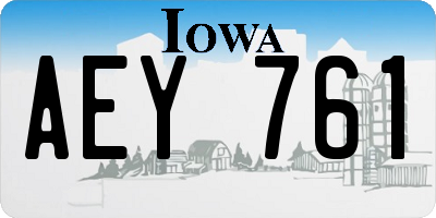 IA license plate AEY761