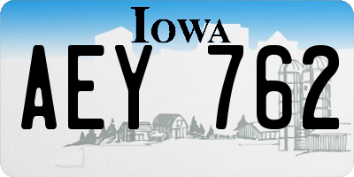 IA license plate AEY762