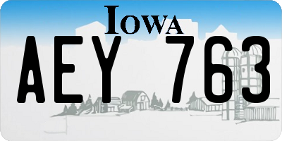 IA license plate AEY763