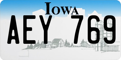 IA license plate AEY769