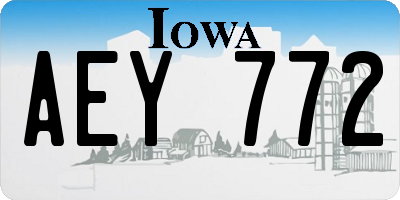 IA license plate AEY772