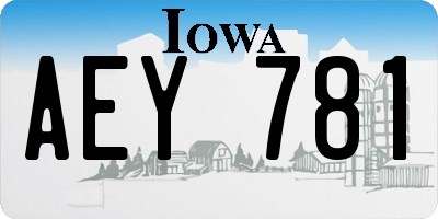 IA license plate AEY781