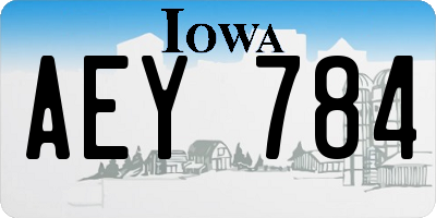 IA license plate AEY784